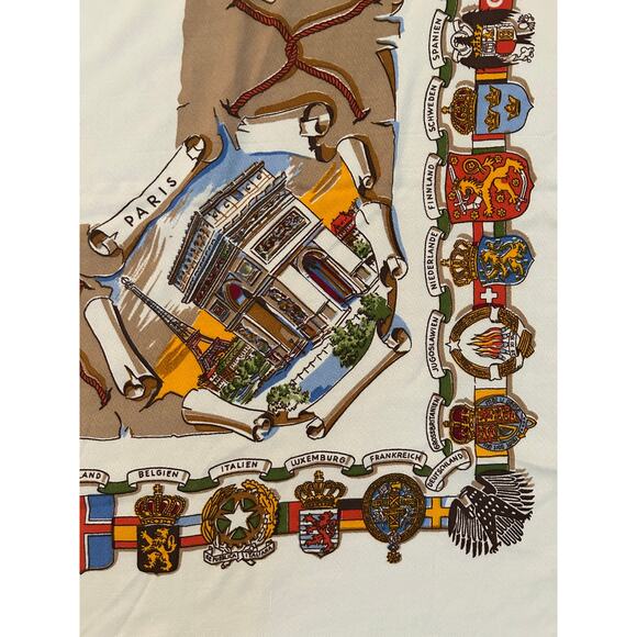 Vintage Germany & European Cities Souvenir Tablecloth 54” X 46” - Picture 5 of 8